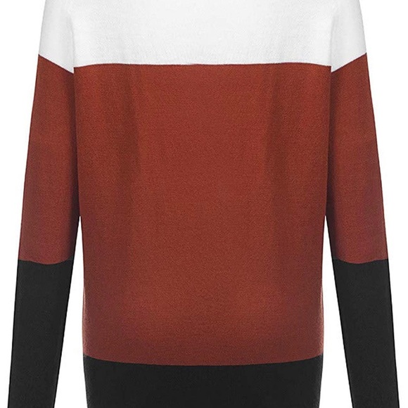 🆕Women’s Knitted Sweater Long Sleeves Stripe NWT - Picture 4 of 7